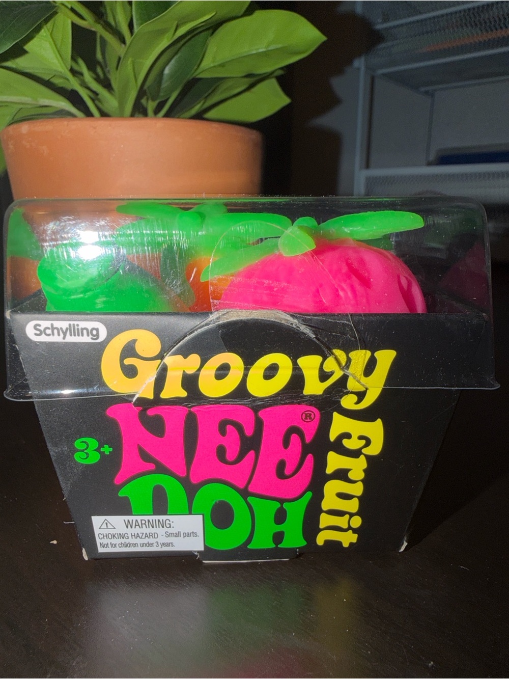Schylling Groovy NeeDoh Fruit Squeeze Orange Strawberry & Banana Authentic